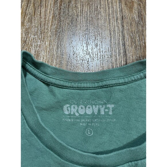 Outerknown Shirt Mens Large Green Groovy-T Crew Neck Chest Pocket Organic - Picture 3 of 7